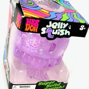 NeeDoh JellySquish Toy Kids Unisex OS Purple New Glitter Jellyfish Fidget